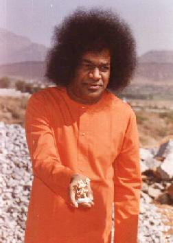 Swami with statue