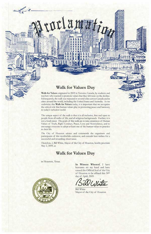 houstone proclamation